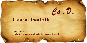 Cseres Dominik névjegykártya