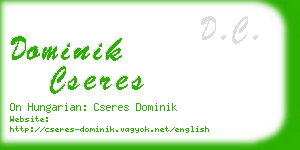 dominik cseres business card